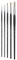 Blick Studio Bristle Brush Set - Round, Education Assortment, Set of 5